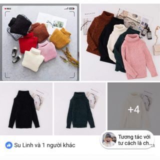 Áo len cổ lọ cho bé