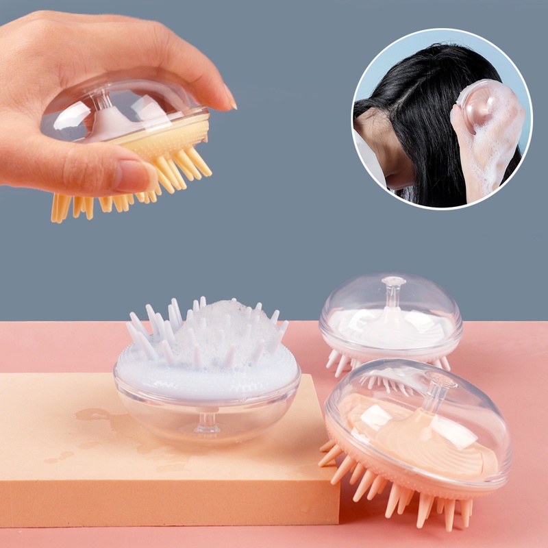 Bàn Chải Silicone Massage Da Đầu Hình Sứa Sáng Tạo