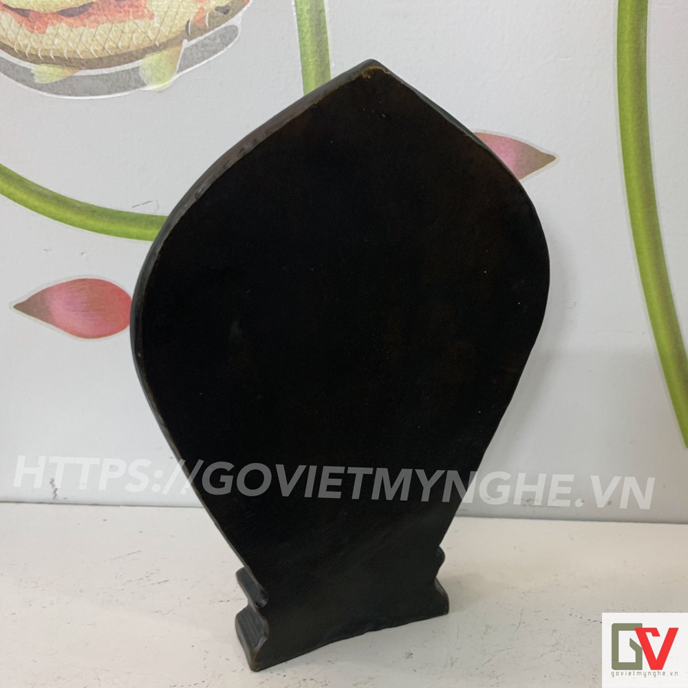 Tượng Phật Bà Quan Âm nghìn mắt nghìn tay đứng tòa sen - Cao 19cm - Tượng 1 Mặt - Màu nâu