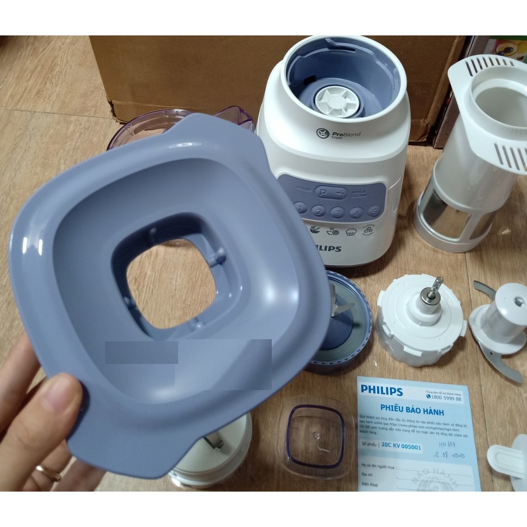 Máy say sinh tố Chính Hãng Philips HR2221 HR2223 Hàng Tách Bộ từng phụ kiện của máy.cam kết chính hãng - Minh Dương