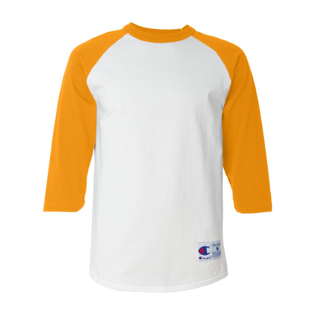 Champion 3/4 Sleeve Raglan (Trắng/Vàng)