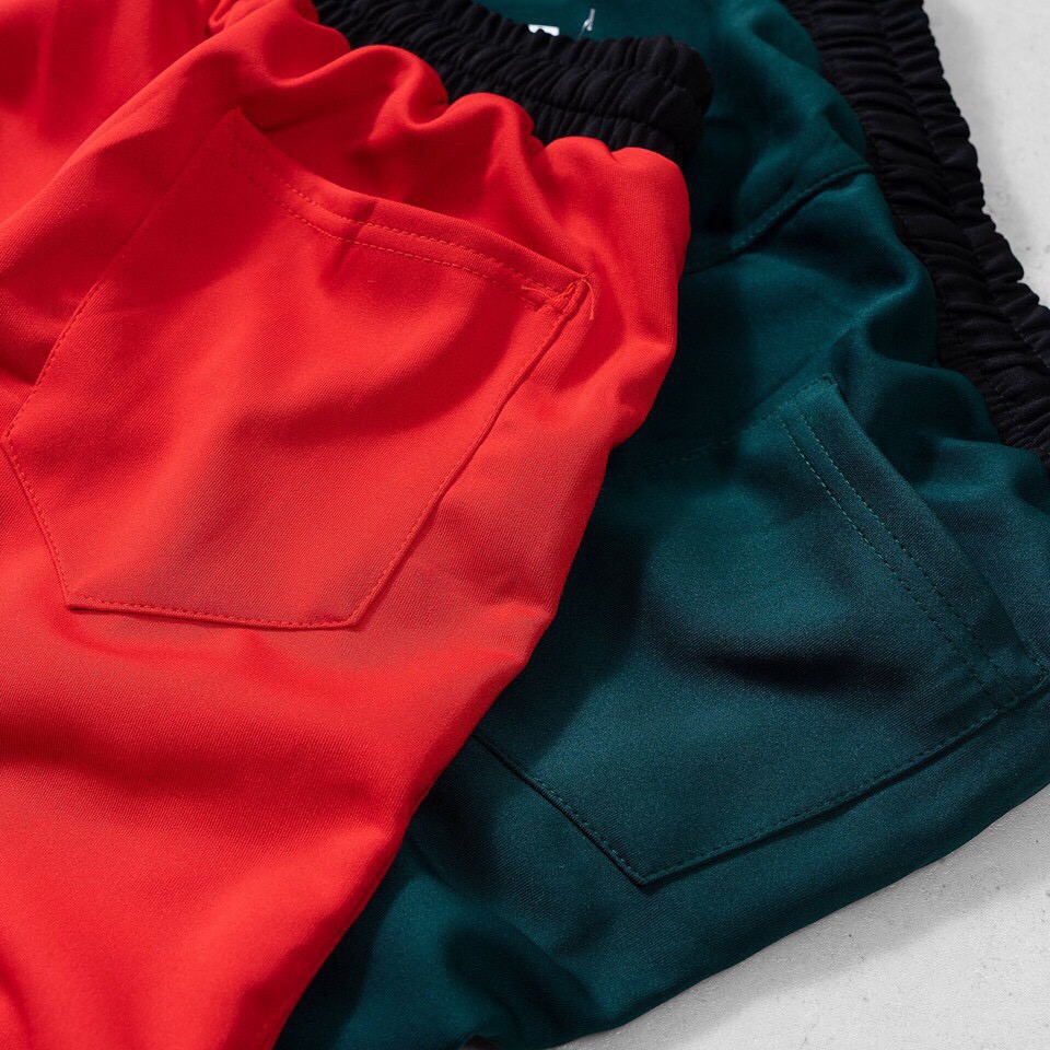 Quần short viền kẻ sọc zip kéo cao cấp thể thao unisex dày dặn | BigBuy360 - bigbuy360.vn