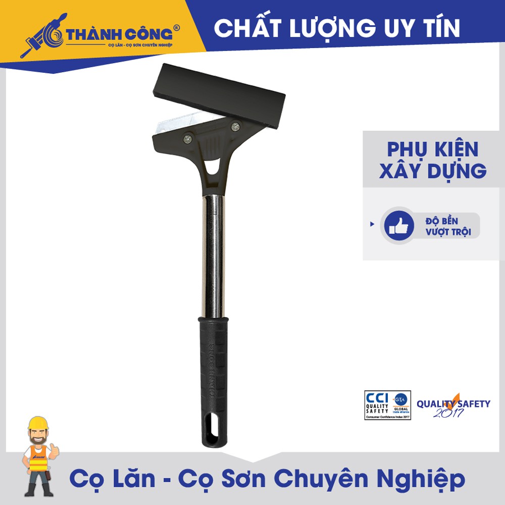 Sủi nhựa Thành Công, dụng cụ cạo sơn, vệ sinh nhà cửa, tường, cán inox chắc chắn, có nắp đậy, đảm bảo an toàn