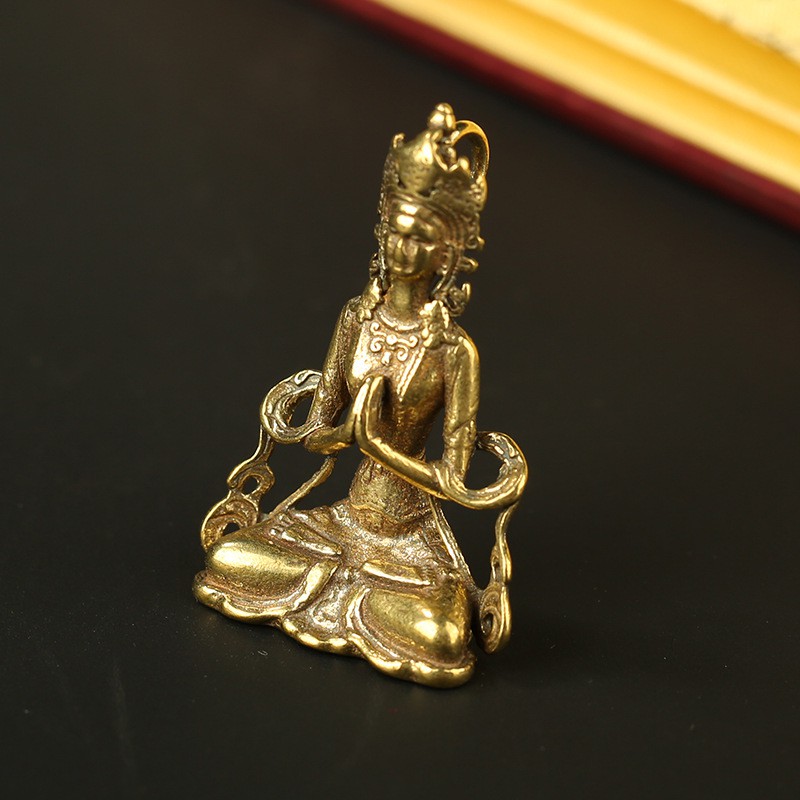 Tượng Đồng Phong Thủy May Mắn Tài Lộc Hình Phật Thái Lan (Kích Thước: 3.7cm x 2.5cm)