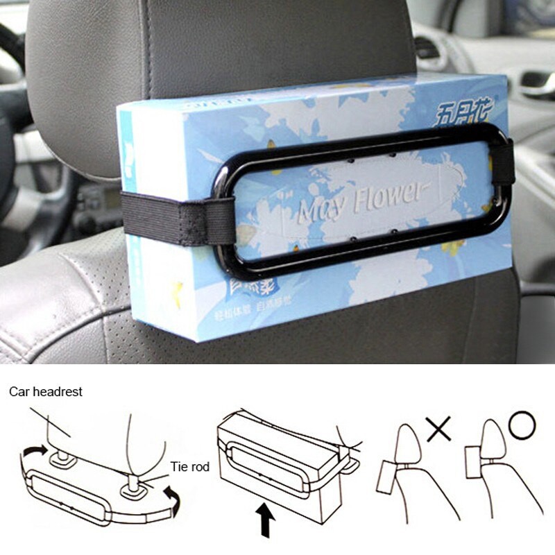 1 Hộp Đựng Khăn Giấy Gắn Tấm Che Nắng Ô Tô Tiện Dụng