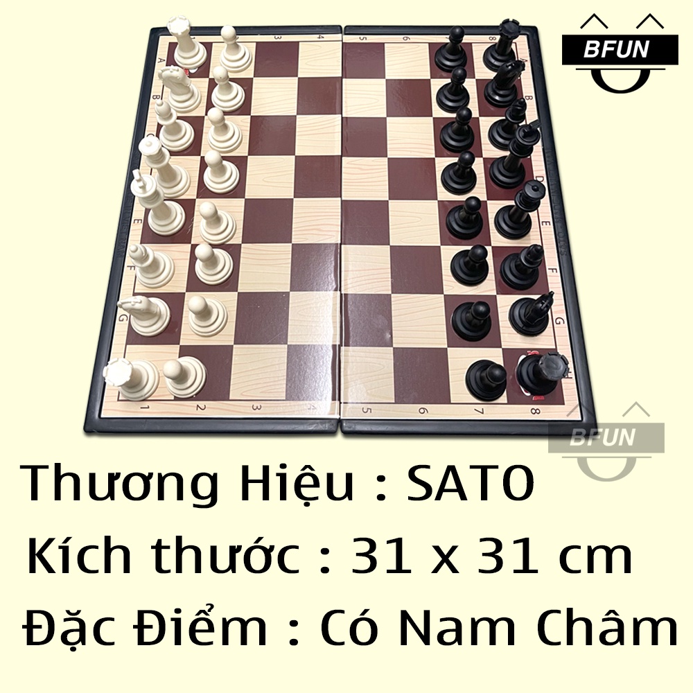 Bộ Cờ Vua Nam Châm Quốc Tế Nhựa / Gỗ ĐỦ LOẠI ĐỦ SIZE - Bàn Cờ Vua Nhựa LOẠI LỚN, LOẠI VỪA - Đồ chơi Thông Minh BFUN