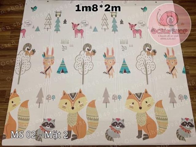 Thảm xốp gấp gọn 1m8x2m