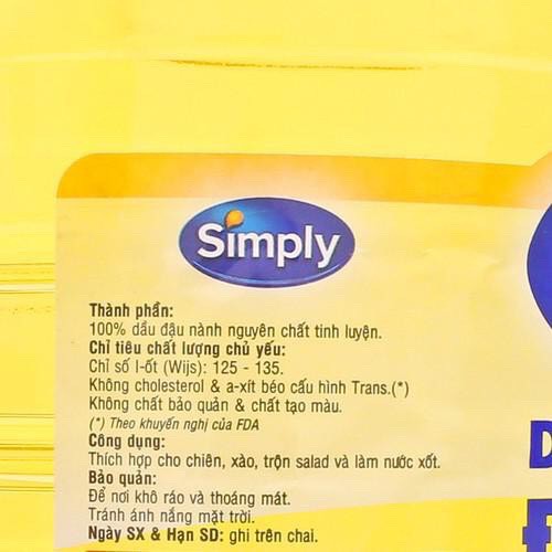 Dầu ăn Simply 5L - Hạng dùng luôn mới