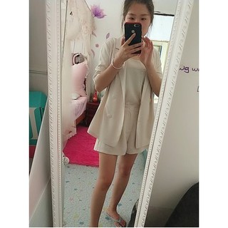 ( Hàng Order) Set áo vest quần đùi 3 món( có cả áo dây trong)