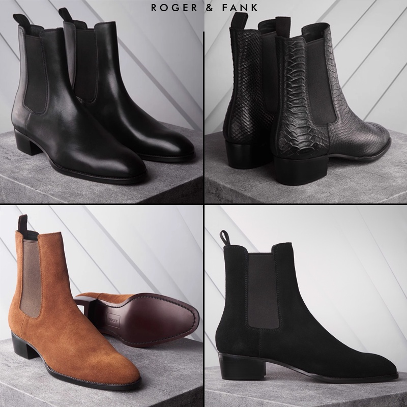 Giày da cao cấp chelsea boots ROGER &amp; FANK