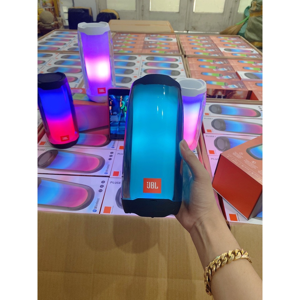 Loa Bluetooth JBL Pulse 4 Đèn Led 360 Âm Thanh Chuẩn Bass Căng Đét Hàng Cao Cấp - BẢN FULL LED - BẢO HÀNH ĐỔI MỚI
