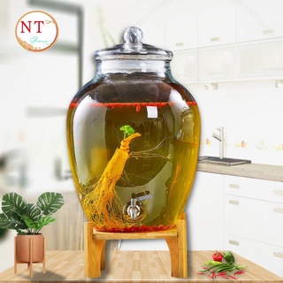 Bình ngâm rượu thủy tinh trơn 15 lít