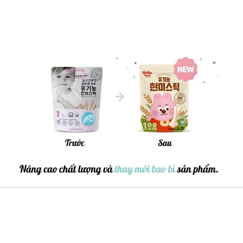Bánh gạo ăn dặm Bebedang cho bé từ 6m+