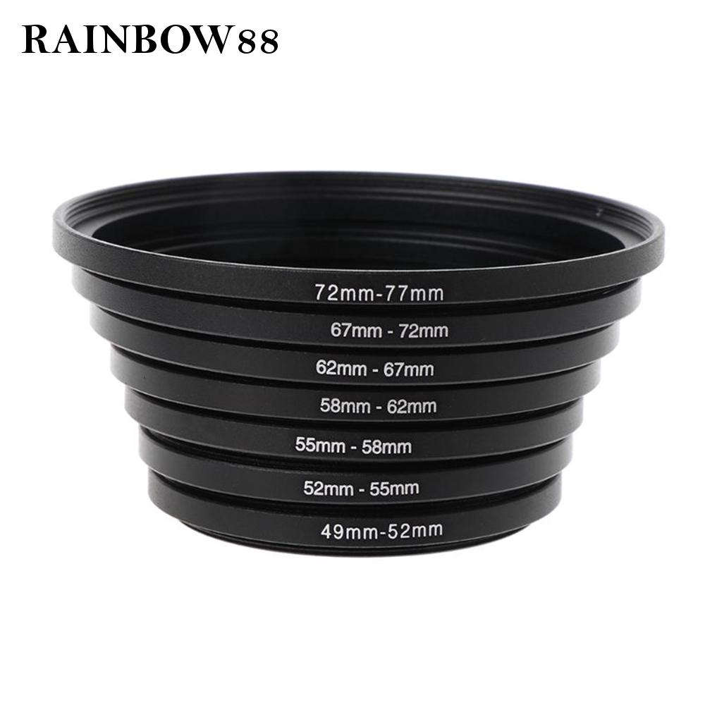 rainbow88 7pcs Step Up Aviation Aluminum Alloy Adapter For Cameras Ring Set Fashion