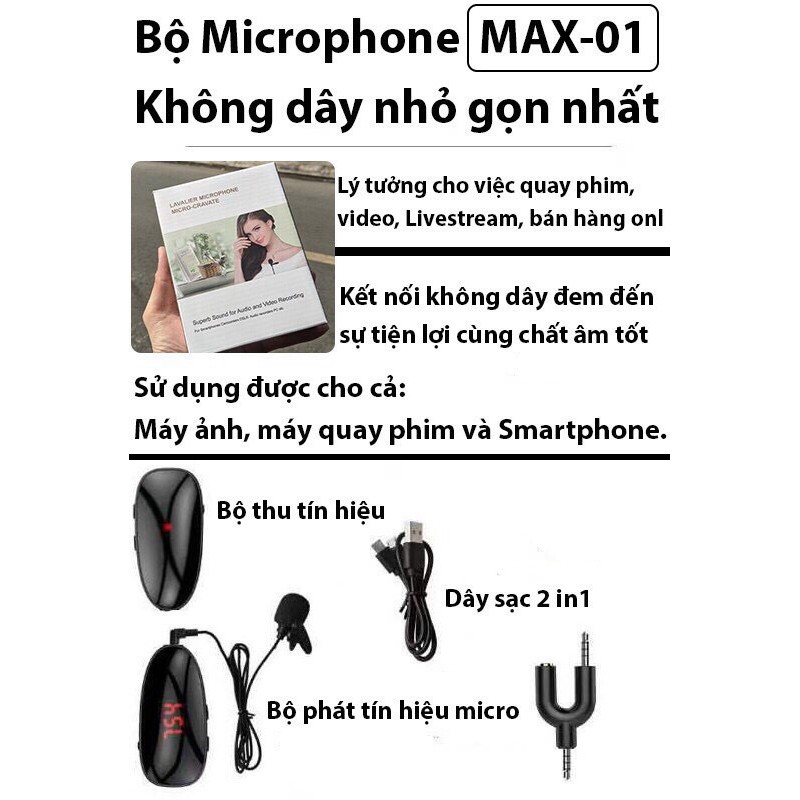 Micro Thu Âm Cài Áo Cao Cấp Boya M1 - Chuyên Dụng Phỏng Vấn, Livestream, Quay Video, Vlog..