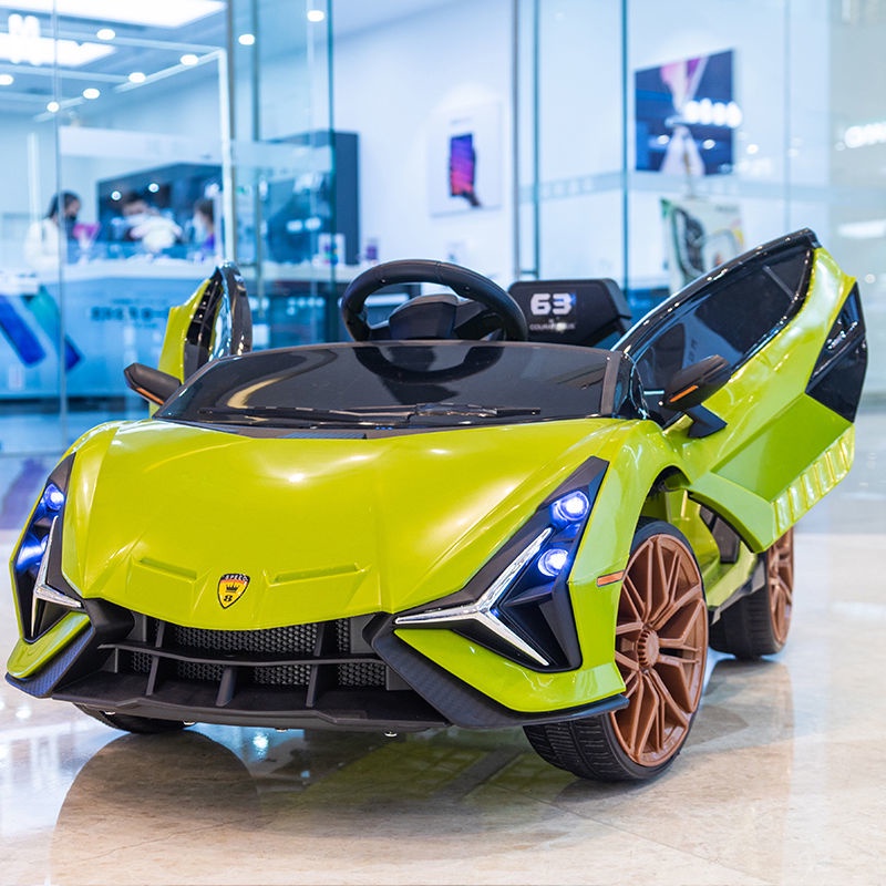 Xe ô tô điện trẻ em Lamborghini cỡ lớn bốn bánh chạy pin có thể cho bé ngồi đẩy đồ chơi điều khiển từ xa