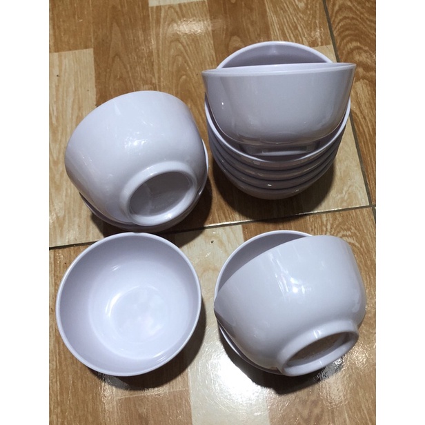 10 chén ăn chè nhựa Melamine trắng sáng chịu nhiệt cao chén chè chén nhựa nhỏ chén nhựa trắng nhỏ