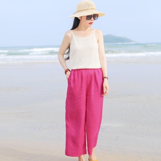 Bộ đồ linen 2 dây đi biển đẹp hết ý [ hàng hót tren+bộ linen+ sắc màu đa dạng ]