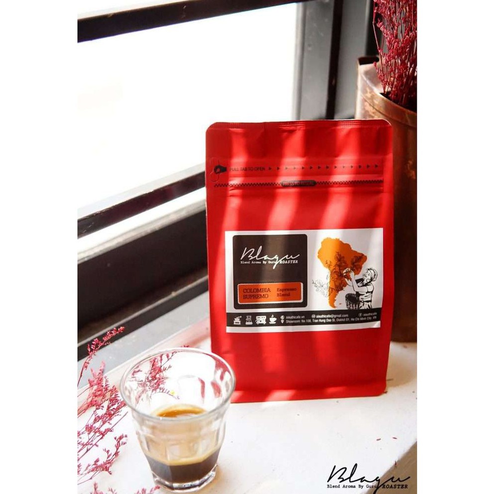 CÀ PHÊ BLAGU HẠT ĐÃ RANG - COLOMBIA SUPREMO, MEDIUM ROAST, 250G