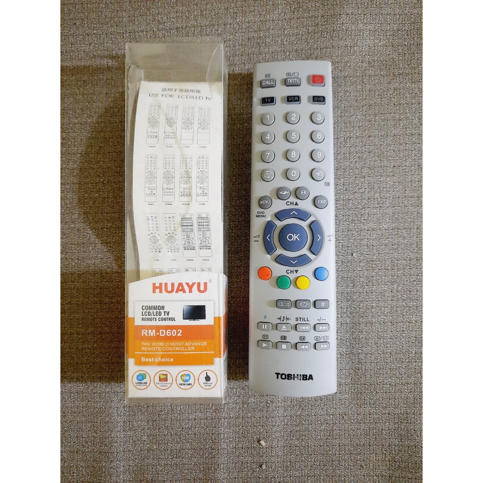 Remote Điều khiển tivi Toshiba RM-D602 đa năng các dòng TV Toshiba LCD/LED- Hàng tốt Tặng kèm Pin