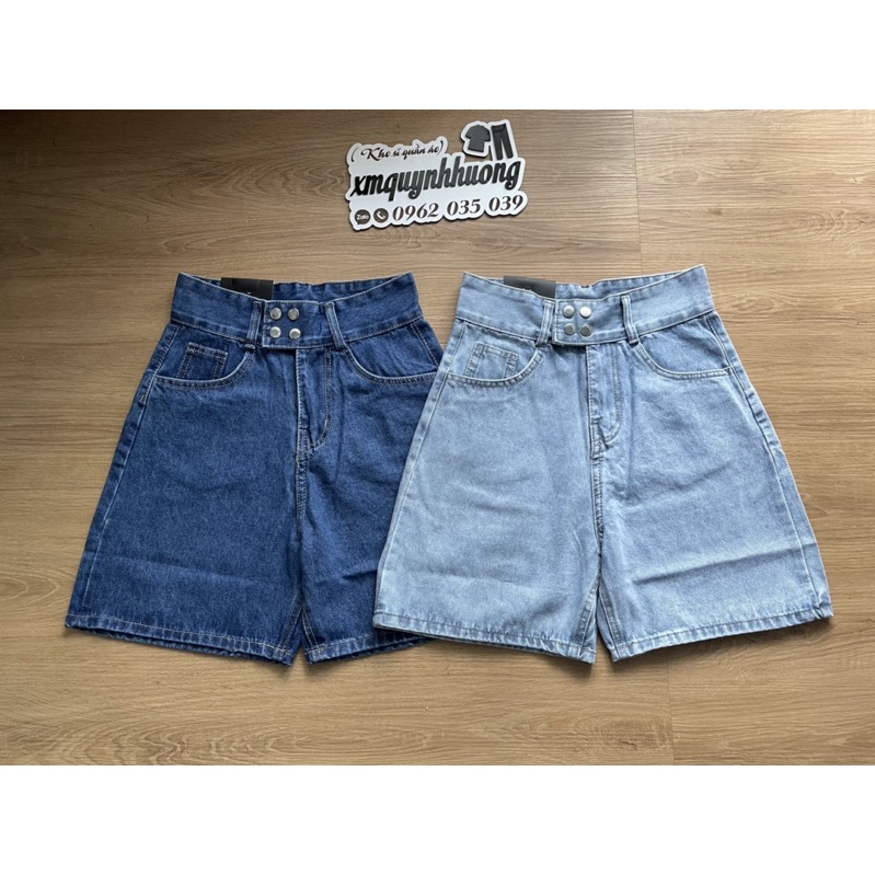 Quần jean ngố form A 4 nút H242, kèm ảnh thật chụp sàn