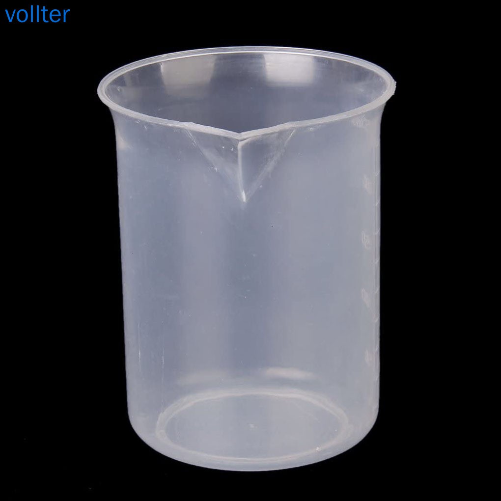 Set 3 Cốc Đo Bằng Nhựa Trong Suốt Có Vạch Đo Tiện Dụng Cho Phòng Thí Nghiệm