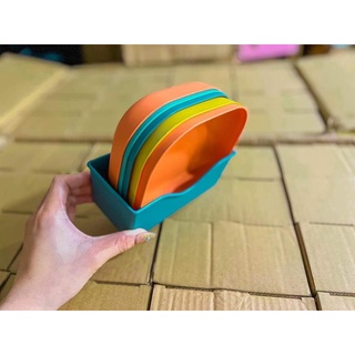 Set 5 Đĩa Lúa Mạch Kèm Khay