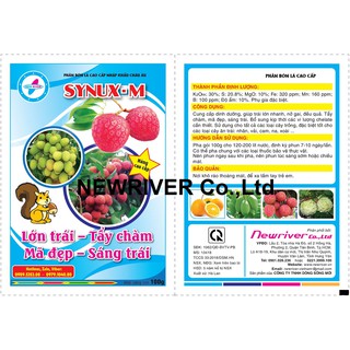Phân bón SYNUX M - KALI - BO - KẼM GÓI 100GR