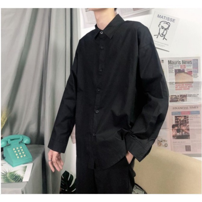 Áo Sơ mi đen trắng dài tay nam nữ chất đẹp cực dễ phối đồ | BigBuy360 - bigbuy360.vn