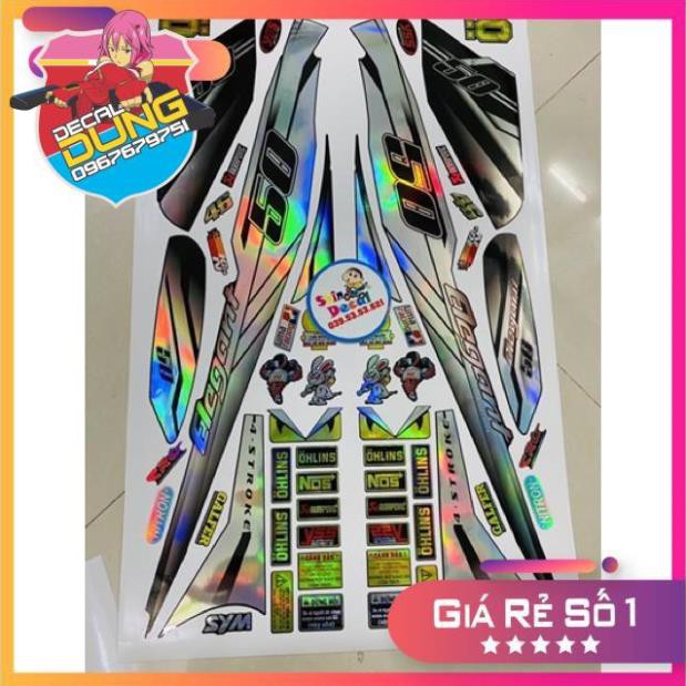 Tem xe Elegant trắng đen Crom titan 7 màu