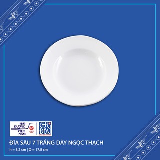 Đĩa sâu 7 trắng dày ngọc thạch