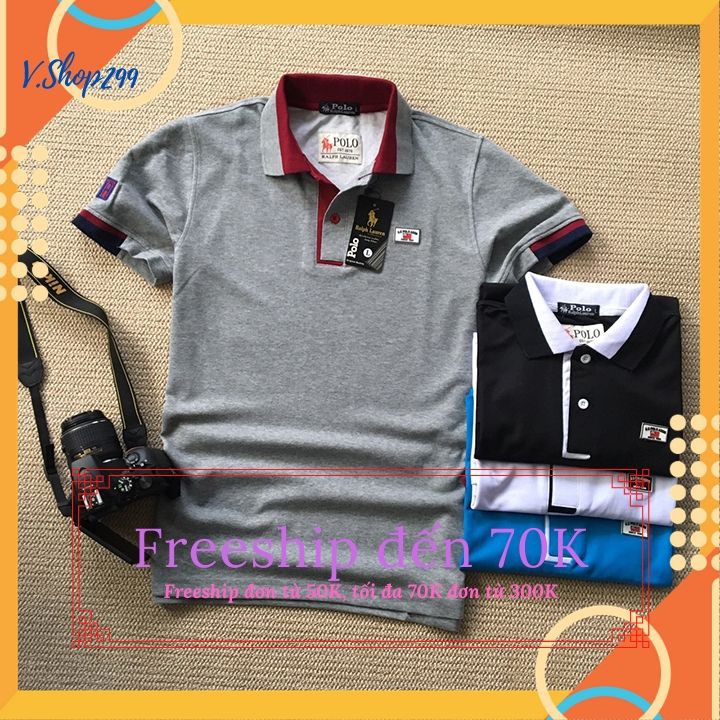 ÁO THUN NAM PALO COTTON CỔ BẺ | BigBuy360 - bigbuy360.vn