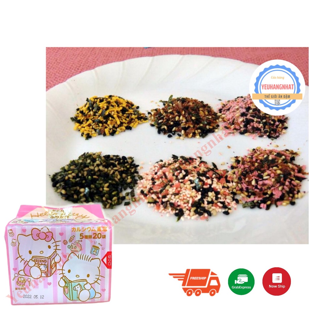 [NHẬT BẢN] Gia vị rắc cơm Hello Kitty cho bé (20 gói nhỏ)