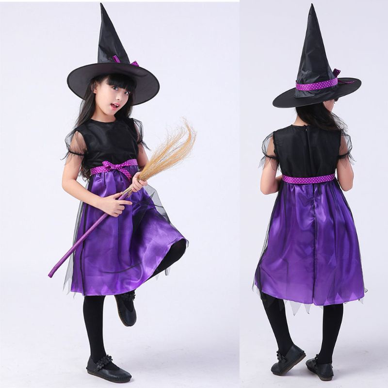 Áo Choàng Nhung Có Mũ Hóa Trang Phù Thủy Cho Lễ Halloween