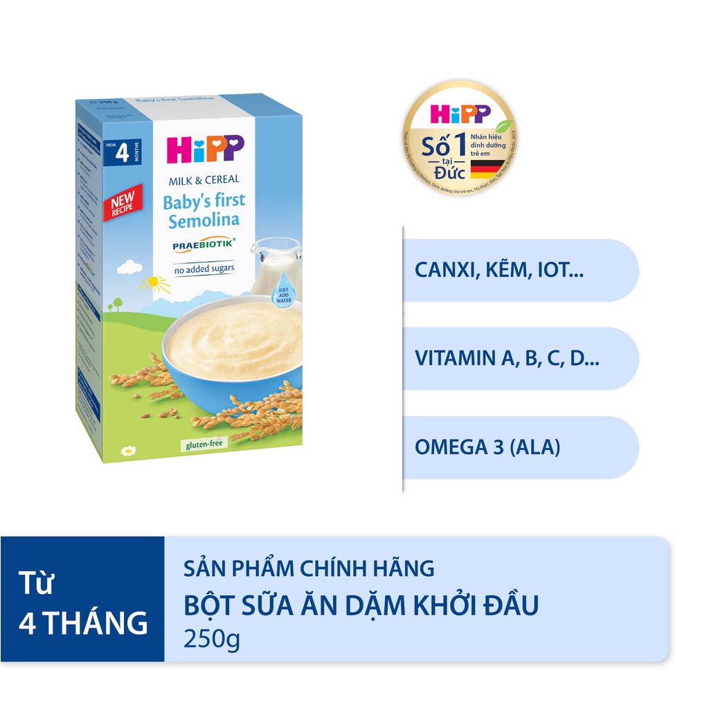 Combo ăn dặm HiPP Organic số 1: Ăn dặm khởi đầu.