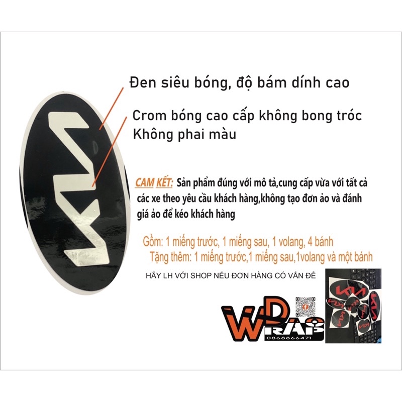 Decal Logo Sorento từ 2015-2021 (7 miếng tặng 3 miếng và 2 miếng dán thử không chữ )