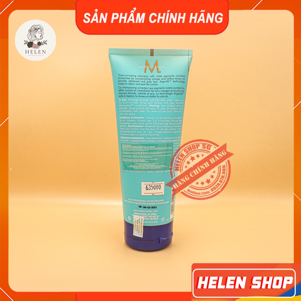 Dầu Gội Ánh Tím Khử Vàng Moroccanoil Blonde Perfecting Purple Shampoo