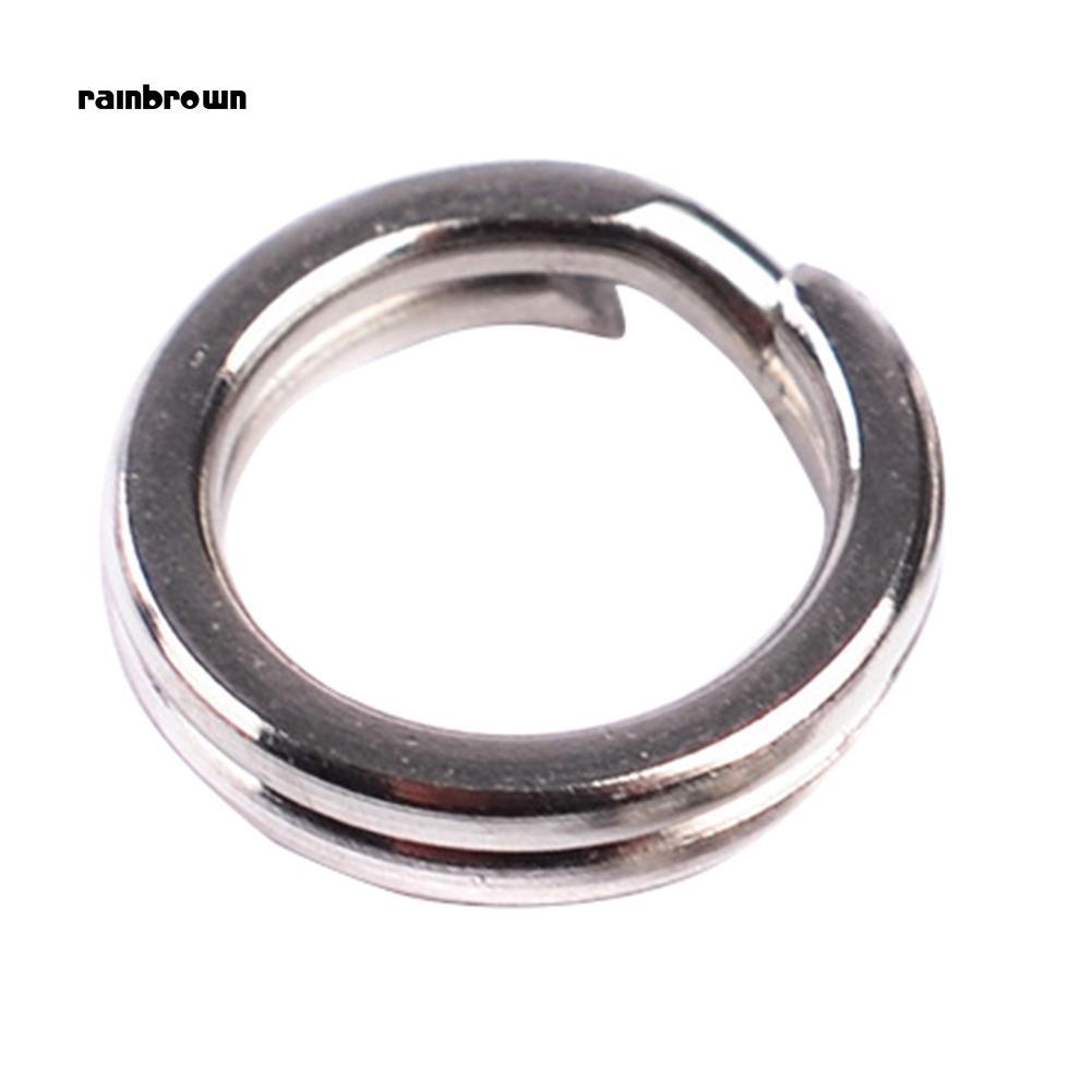 RB_100Pcs Stainless Steel Double Loop Split Ring Open Carp Tool Fishing Accessories