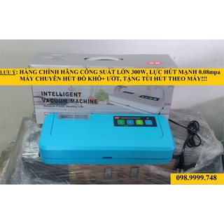 (Hút mọi loại túi) Máy hút chân không P290 CHÍNH HÃNG CÔNG SUẤT 300W, hút được đồ khô+ nước-TẶNG TÚI HÚT THEO MÁY