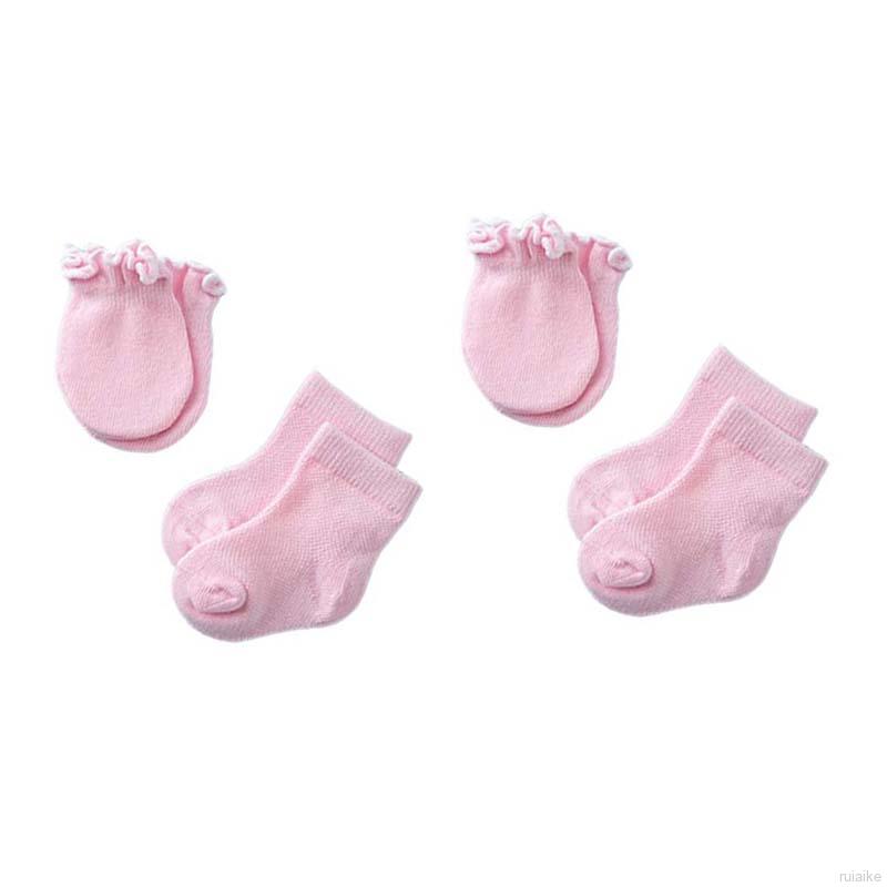 Set Găng Tay Và Đôi Vớ Cotton Xinh Xắn Dành Cho Bé