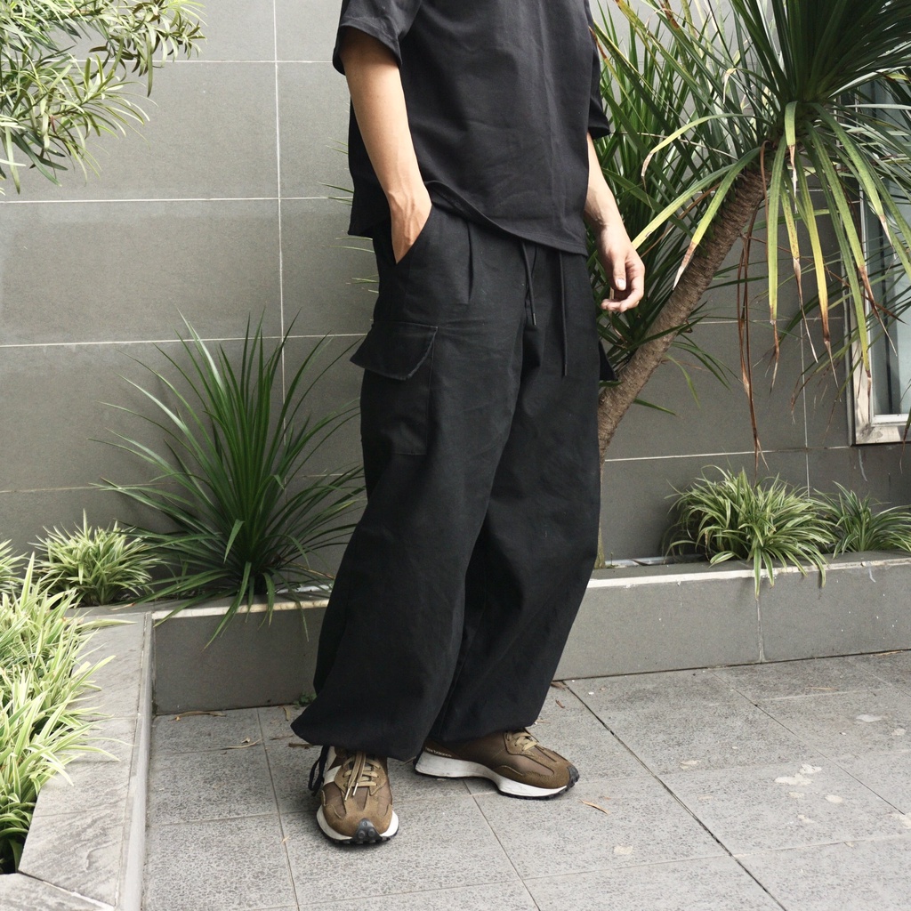 AGOB - QUẦN TÚI HỘP OVERSIZE UNISEX CÓ DÂY