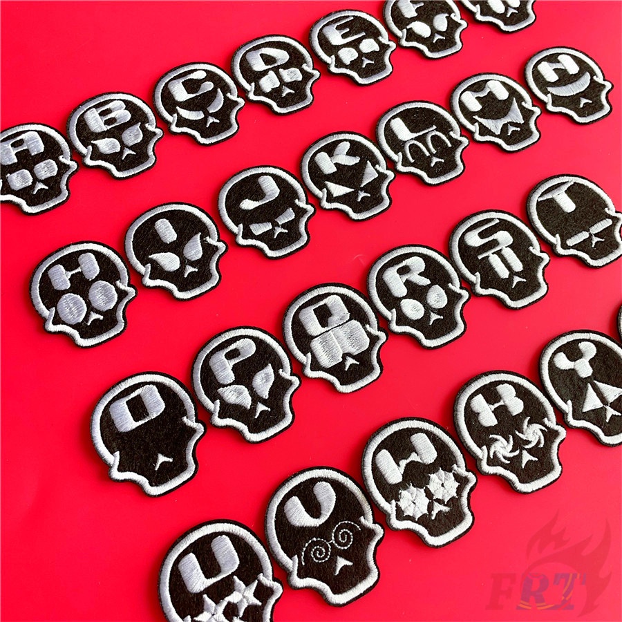 ✿ Sticker Ủi Thêu Hình Đầu Lâu Cá Tính ✿ 1 Sticker Ủi Thêu Hình Huy Hiệu