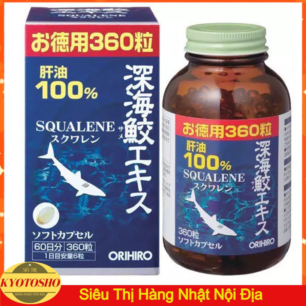 Viên Uống Sụn Vi Cá Mập Orihiro Squalene 360v Nhật Bản