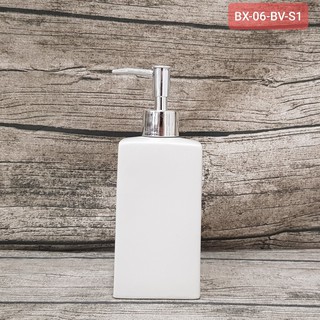 Sét bình vuông gốm trắng+Trắng mát