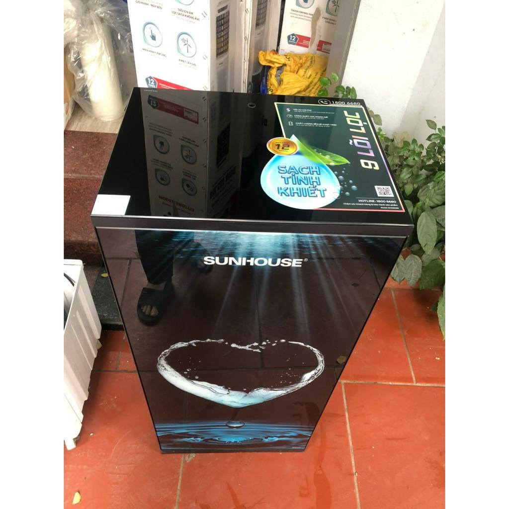 Máy lọc nước R.O SUNHOUSE SHA8838K 9 lõi kính cường lực tràn viền - Hàng trưng bày bảo hành chính hãng
