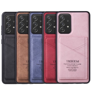 Bao Da Điện Thoại Nắp Lật Kèm Ngăn Đựng Thẻ Cho Samsung Galaxy S21 Fe S21 Ultra S21 Plus S21+ A72 A52 A52s A42 A32 A12 5g Ốp