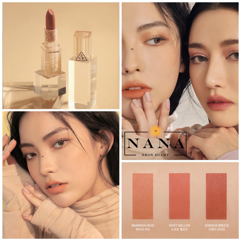 [Clear Layer] Son Thỏi Lì 3CE Soft Matte Lipstick Warm &amp; Cool