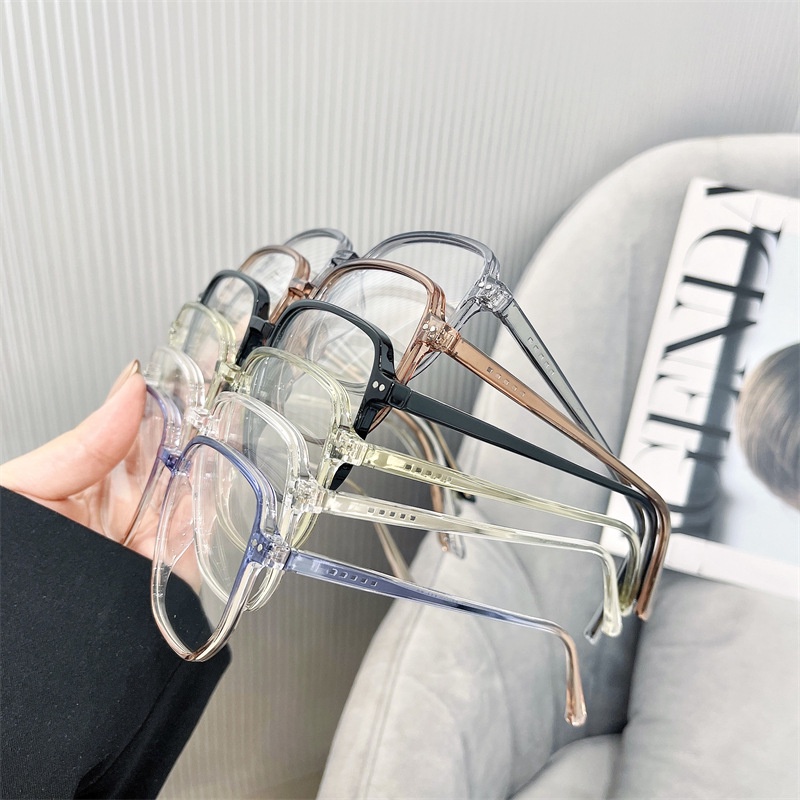 Mắt Kính Gọng Kim Loại TR90 Oversized Chống Ánh Sáng Xanh Thời Trang Phong Cách Hàn Quốc