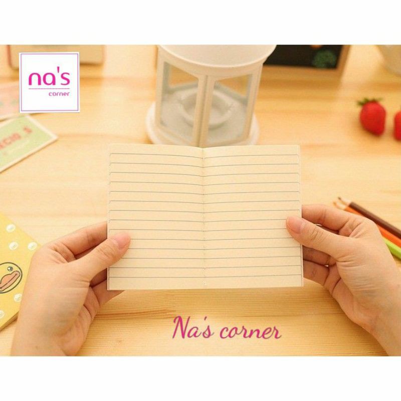 Sổ tay ghi chú nhiều hình thú hoa lá cute kẻ ngang 8.5x12cm kute 32 trang