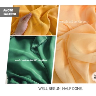 Vải Voan tơ Trơn (chất mềm, rũ, nhiều màu)